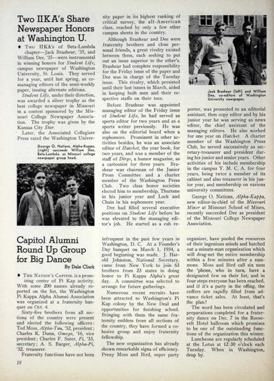 Two Pi Kappa Alpha's Share Newspaper Honors at Washington U.